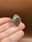 Very Rare Ancient Roman Silver Ring With Agate Stone King Intaglio