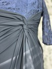 Navy Blue Gown Twisted Waist Mob Evening Prom Formal Gala Wedding Size 3xl  3