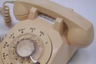 Vintage Rotary Phone Western Electric Bell System 500 Beige Tan  1