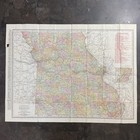 Vintage Missouri Pastel Colored County Map 21    X 27 5   