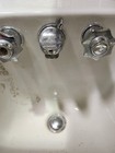 Vintage Mid Century 24  White Corner Wall Sink Standard Bath F385-17-21 Oct 21