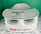 Bumbo Floor Seat Lite White Gray Infant Baby Support Chair With Tray 3-12m