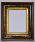 Antique Eastlake 1880 Walnut Gilt Stenciled Portrait Frame For 8 X 10 Very Good