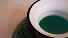 B p Lamp   10 Inch Ribbed Student Shade With Cased Green Over Opal Design Fo