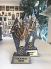 Car Show Trophy Resin Award Piston Racing Free Lettering 8  Tall J sr212  