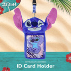 Stitch Plush Lanyard  Id Card And Badge Holder  Blue