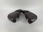 Everlast Brown Leather Boxing Bag Gloves Open Thumb Hook   Loop Strap L xl