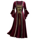 Womens Renaissance Velvet Irish Dress Medieval Witch Costumes Victorian Faire Co