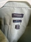 Madison Slim Fit Stretch Performance New Button Up Sea Green L 34 35