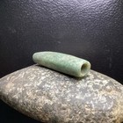 Ancient Pre Columbian Jade Tube Pendant Combine Shipping  604