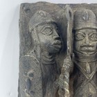 Benin Bronze Adorned Cast Plaque