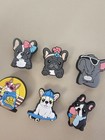 French Bulldog Dog Shoe Charms Set Of 6 Multicolor Rubber Animal Print