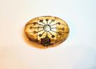 Vintage Hecate s Camel Bone Casket With Brass Dun Burst Embellishments  
