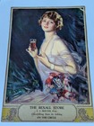 1927 Coca Cola Calender Girl Advertising Print Sign Rexall Drug Sebring Florida 