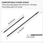 Black Purse Strap  Pu Leather Adjustable Replacement Crossbody Strap For Hand   
