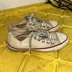 Vintage 90s Converse Chuck Taylor Lo Canvas Shoes Cream Sz 5 Boys Made In Usa