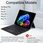 Bluetooth Keyboard For Microsoft Surface Pro 13in Black Type-c Charging