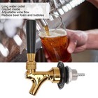 Stainless Steel Golden Beer Faucet Commercial Kegerator Draft Beer Faucet F  Keg