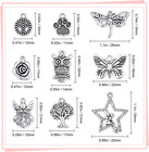 200 Pcs Wholesale Bulk Lots Jewelry Making Charms Mixed Smooth Tibetan Silver   