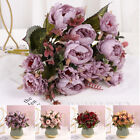 1 Bouquet Artificial Silk Fake Large Peony Flowers Hydrangea Wedding Party Decor