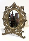 Antique Bradley   Hubbard Cast Iron Large Easel Back Table Mirror