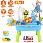 3in1 Kitchen Sink Toy W  Electric Faucet Water Table Fishing Game  Sink