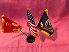 Navy  Marines And U s  Flags  Mini-size With Holder  
