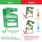 Large Thick Parking Pass Hangtags - Car Parking Tags For Lot - Hanging Permit   