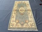 Vintage Floral Rug 2 6  X 5 0  Sage Green Beige Rose Medallion Entryway Area Rug