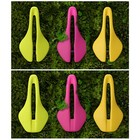 Full Carbon Bike Saddle Leather 7x9mm 128 138mm Seat For Road Mtb Gravel Bicycle