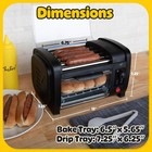 Premium Hot Dog Roller With Bun Warmer  Compact Countertop Design