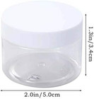 24 Pcs 1oz Plastic Cosmetic Jars round Leak Proof Clear Container With Lid wide-