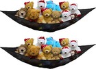2 Pack Stuffed Animal Toy Hammock Net  Corner Wall Storage For Kids Room  Black