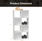 8 Cube Storage Organizer 4 Shelf Open Storage Display Bookshelf  Wood Bookcase W