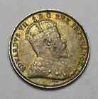 1904 Canada 5c Five Cents Silver Coin Half Dime Km  13 Vf