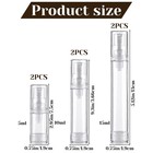 6 Pcs Airless Travel Pump Bottle Vacuum Lotion Bottles Plastic Empty Refillab   