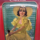 Original 1938 Coca Cola Soda Pop Advertising Tray Girl In Yellow Dress