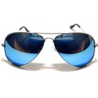 Aviator Silver Metal Frame Blue Mirror Colored 80  90 Retro Sunglasses Uv 99 