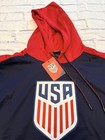 Nike Men   s Medium Usa National Soccer Team Navy red Fleece Hoodie  Nwt