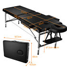Massage Table Massage Bed Portable 2 Folding Facial Spa Salon Beauty Bed Black