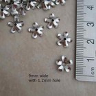 50 Stainless Steel Flower Petal Bead Caps 9mm For 8mm Beads