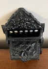 Antique Cast Iron Wall Match Safe Holder Venus Cupid Cherub Victorian 6   