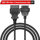 16 Pin Male To Female Obd2 Diagnostic Extension Adapter Cable 1 5m 5ft 