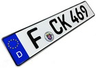 German License Plate - Frankfurt Germany