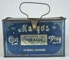 Vintage C1920 s Mayos Cut Plug Tobacco Advertising Tin - Lunch Box Style Tin