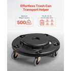 Round Trash Can Dolly Fit 20  32  44  55 Gal Garbage Container 500lbs
