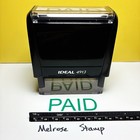 Paid Rubber Stamp Green Ink Self Inking Ideal 4913 Large