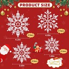 Miucat 42pcs White Snowflake Ornaments - Christmas Tree Decorations  Hanging    