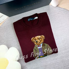 Polo Ralph Lauren Red Wool Cashmere Polo Bear Sweater Women Size - S