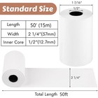 2 1 4  X 50  Thermal Paper Credit Card Cash Register Pos Receipt Paper 50 Rolls